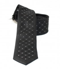                    NM slim szövött nyakkendő - Fekete aprópöttyös Aprómintás nyakkendő